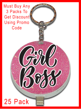 * Pink Glitter Girl Boss UPLUG - 25 Pack